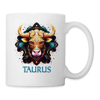 Portez votre signe du zodiaque astrologique avec fierté: Taureau - Mug blanc - blanc - Droite