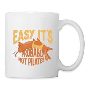 If It's Easy It's Probably Not Pilates - Mug - white - Right