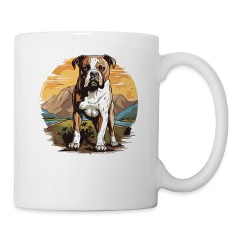 Chien bouledogue américain - Mug blanc - blanc - Droite