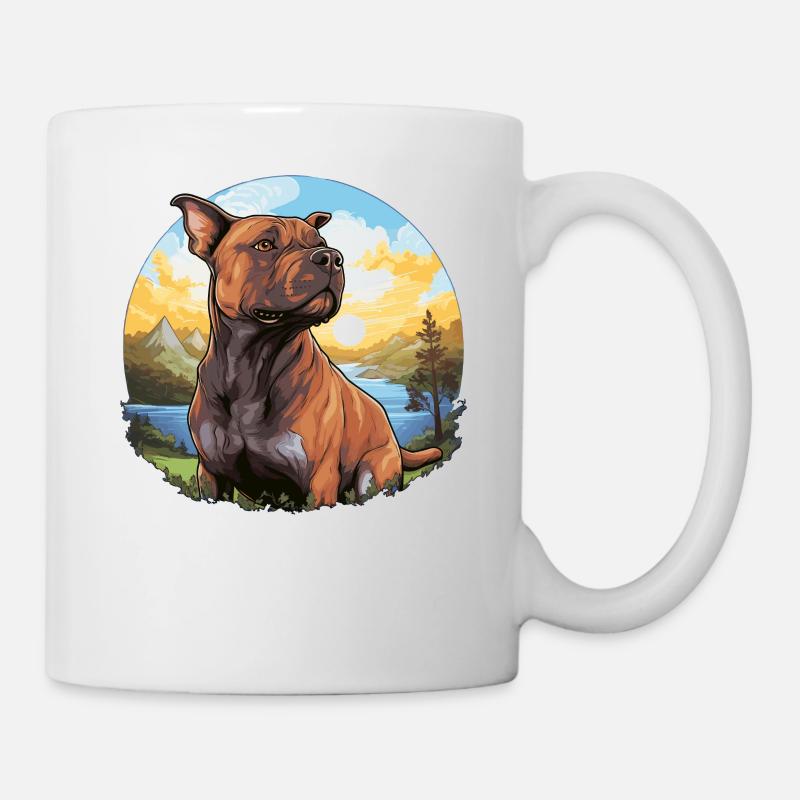 Chien Pitbull américain - Mug blanc - blanc