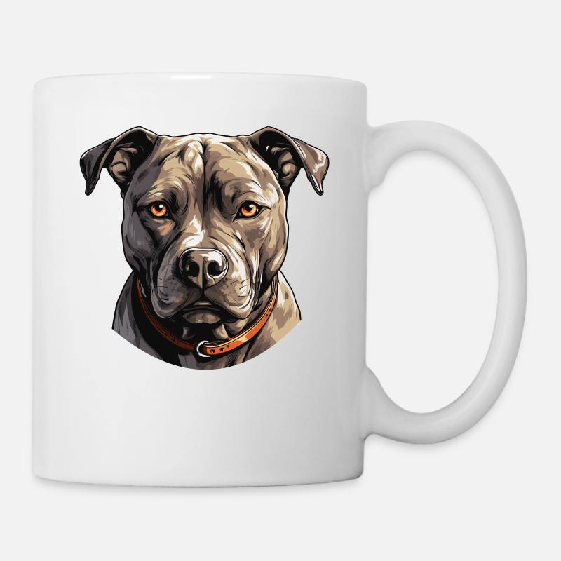 Hund American Pitbull - Tasse - Weiß
