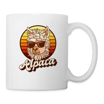 Retro Alpaga Huacaya Pako Llama Alpaga Breeder - Mug blanc - blanc - Droite