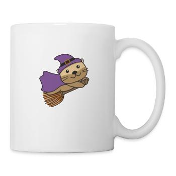 Otter Halloween Witch Kids Witches Costume - Mug - white - Right