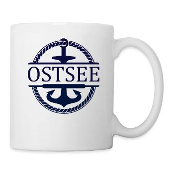 Schiff Anker Ostsee - Tasse - Weiß - Rechts
