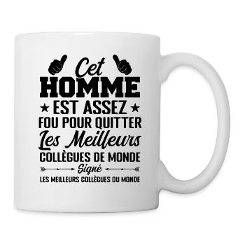 Départ Collègue de Travail Nouvel Emploi Retraite - Mug blanc - blanc - Droite