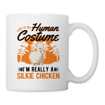Seidenhuhn Halloween Silkie Poulet - Mug blanc - blanc - Droite