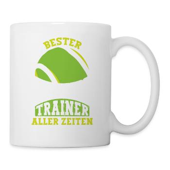 Bester Tennis Trainer aller Zeiten - Tasse - Weiß - Rechts