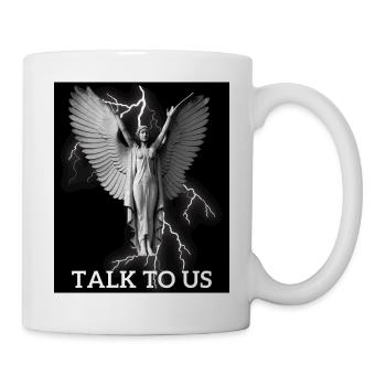 Engel Blitz Talk to us - Tasse - Weiß - Rechts