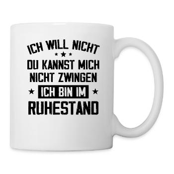 Ruhestand Rente Ruhestand Geschenk - Tasse - Weiß - Rechts