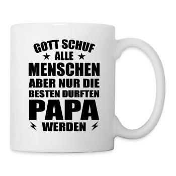 Papa Familie Papas Geschenk - Tasse - Weiß - Rechts