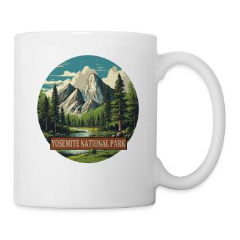 Yosemite National Park: Hiking in the Kali Mountains - Mug - white - Right