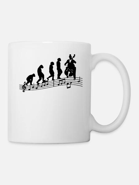 Cellospieler Cellist-Musiker Collo-Musik Evolution - Tasse - Weiß