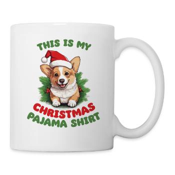 Corgi Pyjamas de Noël Chiens - Mug blanc - blanc - Droite