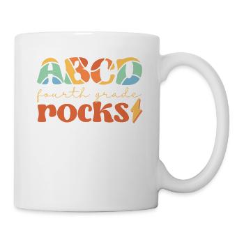 ABCD Fourth Grade Rocks Fourth Grade Students - Mug - white - Right