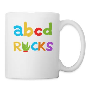 ABCD Second Grade Rocks 100th Day of School Second - Mug - white - Right