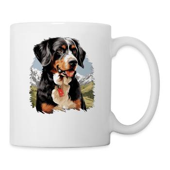 Hund Appenzeller Sennenhund - Tasse - Weiß - Rechts