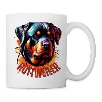 Rottweiler Graffiti Braun - Tasse - Weiß - Rechts