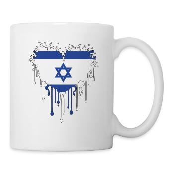 Israel Heart Star of David - Mug - white - Right