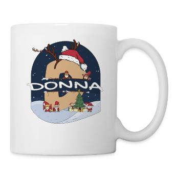 Awesome Donna Name w Santa Hat dans le thème de Noël - Mug blanc - blanc - Droite