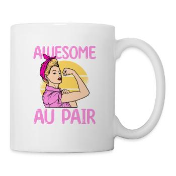 Au Pair Mädchen Kindergarten Nanny - Tasse - Weiß - Rechts