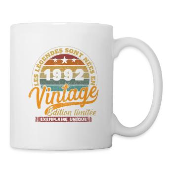 1992 Jahrgang Jahrgang 1992 Geburtstagsgeschenk - Tasse - Weiß - Rechts