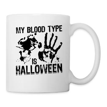 31 octobre Halloween Party - Mon groupe sanguin est Hall - Mug blanc - blanc - Droite