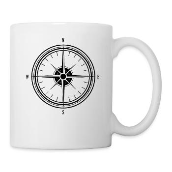 Ein Reise Retro Kompass - Tasse - Weiß - Rechts