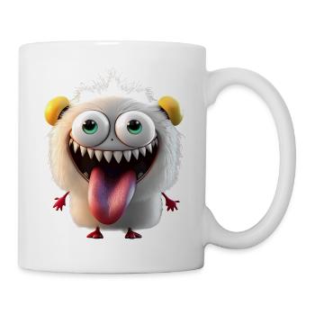 Happy Halloween cute monster tongue out scary fun - Mug - white - Right