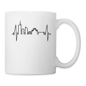 Mailand Skyline Italien Herzschlag Fan Love Milano - Tasse - Weiß - Rechts