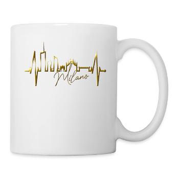 Mailand Skyline Italien Herzschlag Fan Love Milano - Tasse - Weiß - Rechts