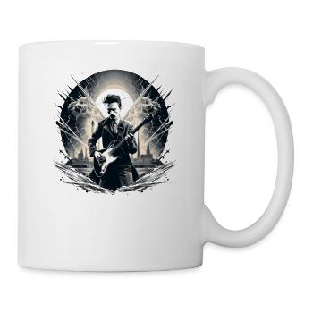Gitarren E-Gitarren-Saiten E-Gitarre Musiker - Tasse - Weiß - Rechts