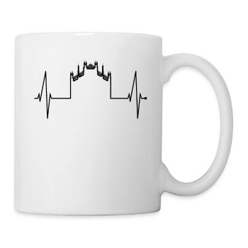 Mailand Skyline Italien Herzschlag Fan Love Milano - Tasse - Weiß - Rechts