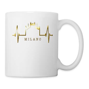 Mailand Skyline Italien Herzschlag Fan Love Milano - Tasse - Weiß - Rechts