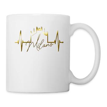 Mailand Skyline Italien Herzschlag Fan Love Milano - Tasse - Weiß - Rechts