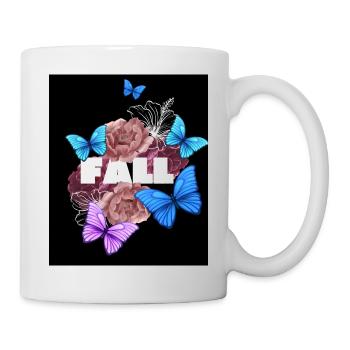 Fall Herbst Designer T-shirt - Tasse - Weiß - Rechts