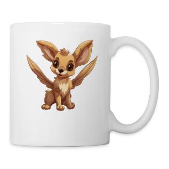 Hase mit riesen Ohren und Engelsflügeln Fabeltier - Tasse - Weiß - Rechts