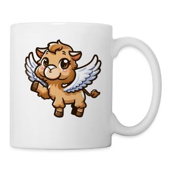Engels-Kamel: Himmlischer Comic-Stil - Tasse - Weiß - Rechts