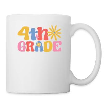 4th Grade Vibes Fourth 100 Days of School Teacher - Mug - white - Right