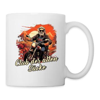 Biker, Rentner Club der alten Säcke - Tasse - Weiß - Rechts