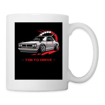 Tokyo Drift Designer T-Shirt - Tasse - Weiß - Rechts