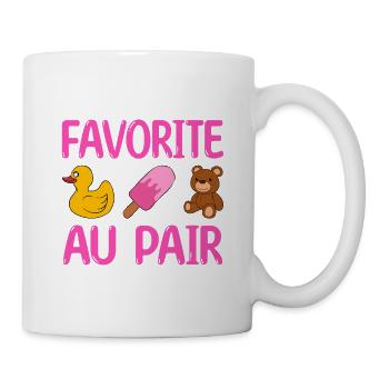 Au Pair Mädchen Kindergarten Nanny - Tasse - Weiß - Rechts