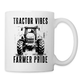 Tractor Vibes Farmer Pride Tractor Farmer Gardener - Mug - white - Right