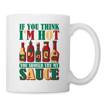 Si vous pensez que je suis piquant, vous devriez essayer ma sauce - Mug blanc - blanc - Droite