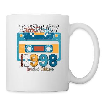 25e anniversaire mari octobre millésime 1998 cassette - Mug blanc - blanc - Droite