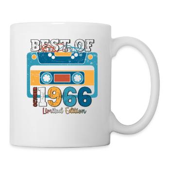 57e anniversaire mari octobre millésime 1966 cassette - Mug blanc - blanc - Droite