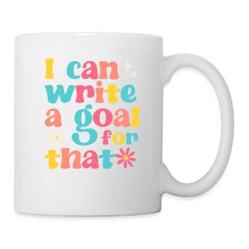 Je peux me fixer un objectif pour l’école amusante de 100 jours - Mug blanc - blanc - Droite