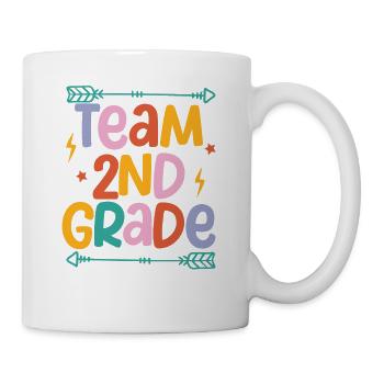Équipe 2e année Deuxième enseignant de 100 jours d’école - Mug blanc - blanc - Droite
