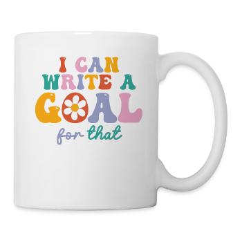 Ich kann ein Ziel für den lustigen 100-Tage-Schule - Tasse - Weiß - Rechts
