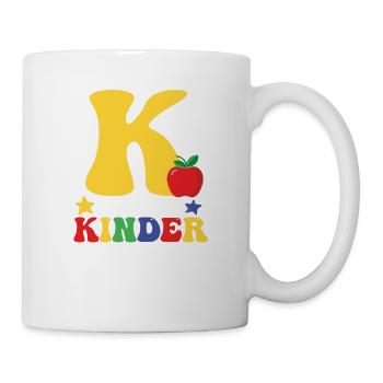 K ist für Kindergarten Lehrer Krawatte Dye 100. - Tasse - Weiß - Rechts