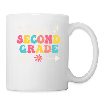 Team 2. Klasse Zweite 100 Tage der Schule Lehrer - Tasse - Weiß - Rechts